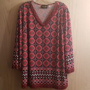 Bob Mackie Wearable Art Tunic Blouse